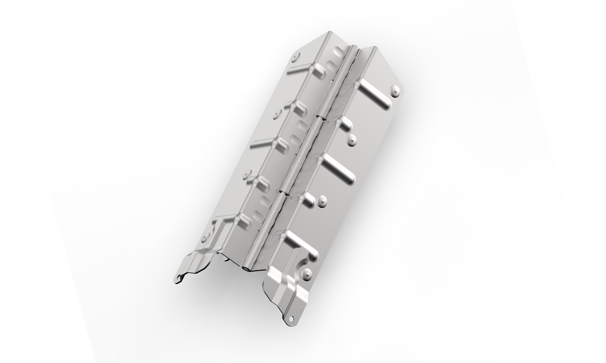 Galvanized steel pallet collar hinge with rivets, in-house production